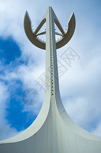 巴塞罗那奥林匹克公园电信塔台 由Sa设计地标村庄旅游爬坡旅行城市电讯建筑树木公园图片