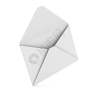 白色背景上的电子邮件概念 孤立的 3D 图像问候语空白技术网络邮件邮箱互联网浏览器文档垃圾邮件图片