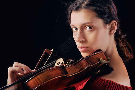 弦乐器交响乐女性艺术家音乐会音乐家旋律黑色中提琴排演女士图片