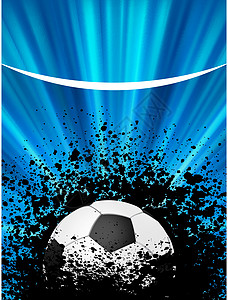 足球海报蓝色灯亮爆发 EPS 8世界创造力插图海浪支持者横幅惩罚享受圆圈玩家图片