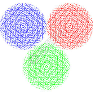 抽象图形圆角落白色圆圈墙纸插图艺术蓝色曲线红色卷曲图片