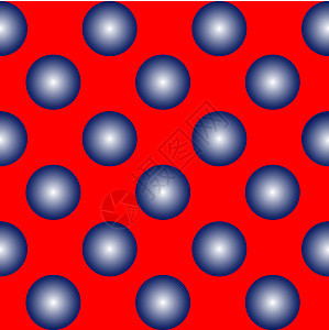 红色无缝模式下的蓝色蓝球流动墙纸斑点玻璃镜子反射插图海浪波浪状天空图片