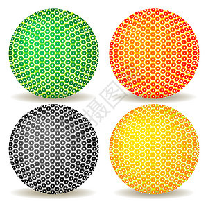 彩色球对白光谱绿色按钮标识灰色紫色六边形红色橙子青色图片
