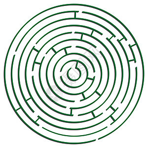 绿圆迷宫对白帮助解决方案游戏圆形概念剪贴白色插图绿色学习图片
