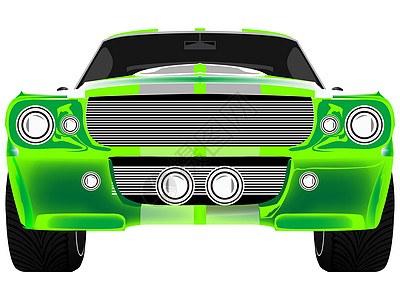 白色隔离的绿色运动车前合金运动追求身体极速者驾驶保险杠小路运输跑车图片