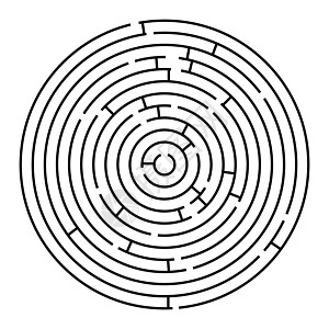 圆周迷宫白色困惑剪贴插图学习红色钥匙帮助游戏圆形图片