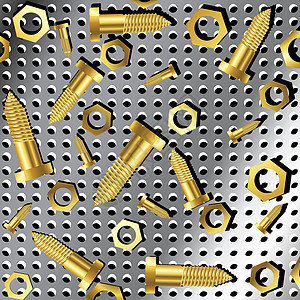金属质体的螺螺和坚果 2框架铆钉铭牌合金黄色建造指甲工业金子螺柱图片
