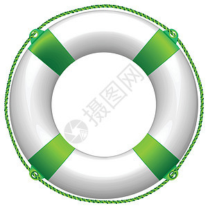绿色生命浮标救生员旅行救生衣安全救生圈航行游泳海洋戒指腰带图片