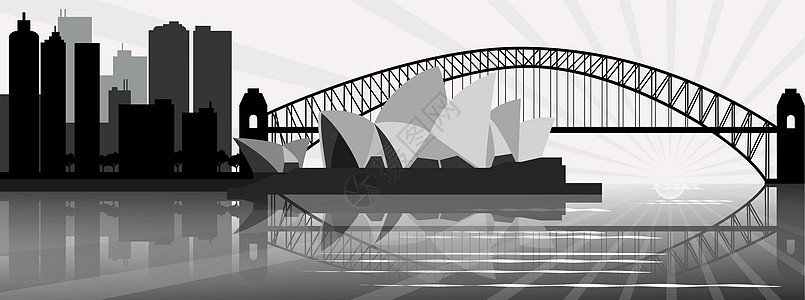 悉尼天线都市旅行城市建筑插图景观摩天大楼景点构造歌剧院图片