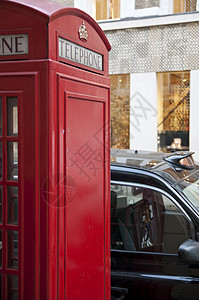 英国伦敦红色电话亭的详情图片