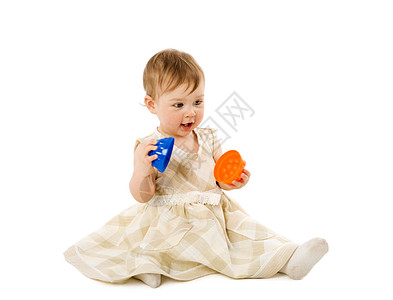 玩玩具的孩子玩婴儿女孩游戏童年孩子微笑孙子儿童白色玩具眼睛乐趣女孩背景