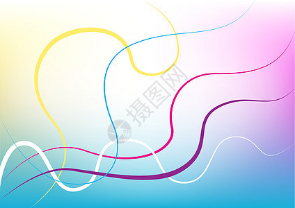 颜色线背景黄色艺术粉色蓝色创造力白色条纹漩涡海浪曲线图片