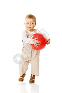 玩球游戏球喜悦学习幸福衣服金发快乐乐趣儿童儿子全身图片
