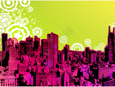 城市趋势海报 EPS 8背景图片
