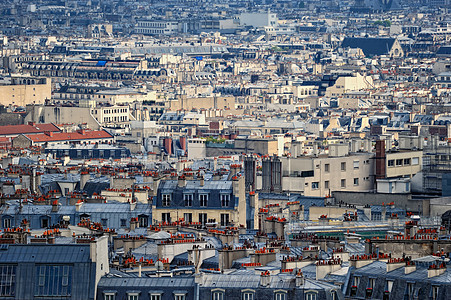 巴黎屋顶地平线中心住宅建筑学天际城市化场景阳台全景建筑图片