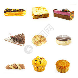 糕点和蛋糕美食香草食物甜甜圈烘烤水果巧克力口味饼干食品图片