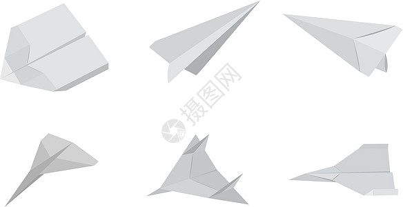 飞机造纸机运输飞行折纸白色插图图片