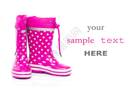 粉色橡胶靴塑料女孩们蕾丝水坑衣服季节胶靴鞋类配饰涉水图片