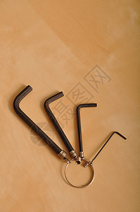 艾伦扳手金属损害棕色维修管道手臂工作钥匙工具罢工图片