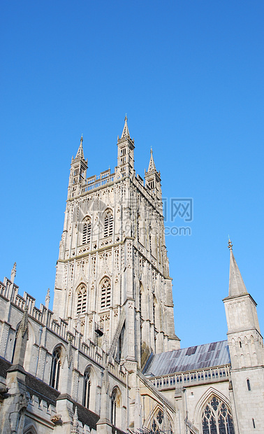 格鲁斯特大教堂上帝崇拜遗产国标英语天空地区信仰建筑蓝色图片