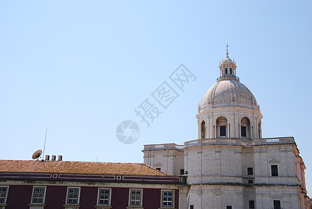 里斯本圣恩格拉西亚教堂国家历史性教会入口历史天空大教堂城市建筑学圆顶图片