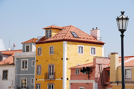 里斯本建筑结构传统窗户古董房屋首都建筑学景观场景天空街道图片