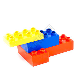构块砖块红色塑料玩具幼儿园童年积木白色图片