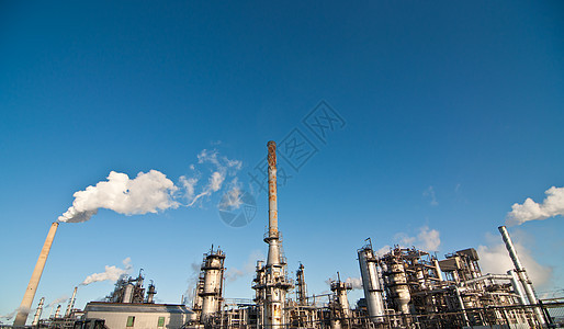 石化炼油厂厂房水平照片炼油厂管道石化工业石油工厂背景图片