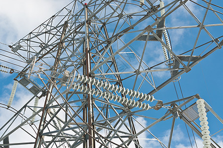 输电塔电流平隆线路电气水平力量活力电力电能电线输送能量图片