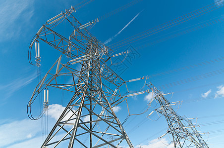 输电塔电磁极等能量电线传输照片电网线路力量输送电气电能图片
