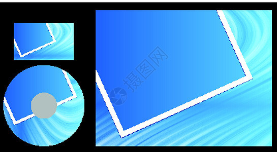 名卡 信函和 cd 的模板 添加您的徽标和电文笔记网络光盘圆圈卡片框架办公室蓝色按钮信封图片