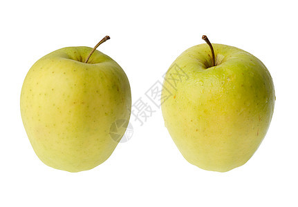 提取苹果水果甜点白色绿色背景图片