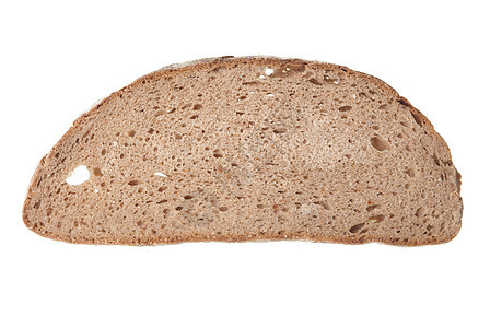 黑麦面包片脆皮黑色面粉白色棕色面包香菜主食背景图片