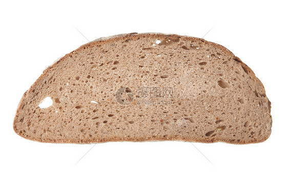黑麦面包片脆皮黑色面粉白色棕色面包香菜主食图片