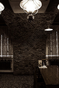 餐厅大厅餐具石头奢华服务家具环境窗帘风格柱子庆典图片