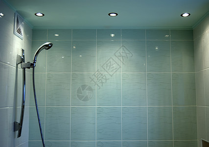 现代蓝色浴室房子闪电瓷砖荧光淋浴龙头卫生间中性卫生旋塞图片