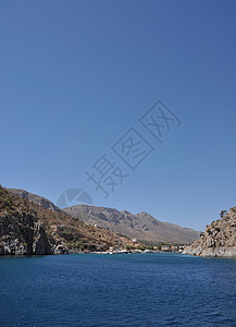 卡利姆诺斯岛沙漠岩石风景运输石头土地海岸港口海洋植被图片