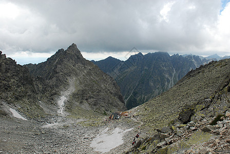 塔塔山顶峰天空热情场景山峰草地海拔冒险树木绿色图片