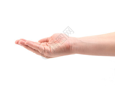 女性掌拇指宽慰白色贫困棕榈手指乞丐手腕机构手臂图片