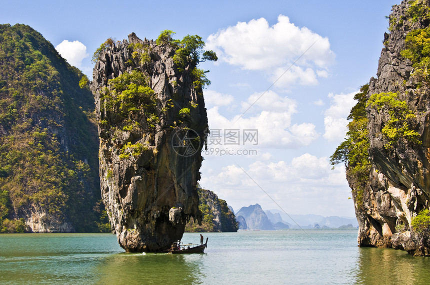 詹姆斯邦德岛天堂蓝色编队异国树木地质学纽带旅游公园天空图片