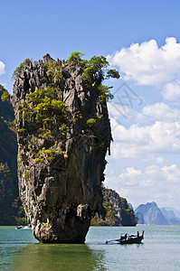 詹姆斯邦德岛地标海岸天堂太阳树木热带异国岩石情调编队图片