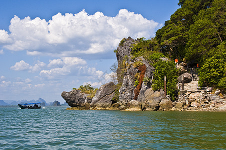 张恩加湾旅游异国尾巴群岛假期戏剧性热带悬崖旅行天空图片