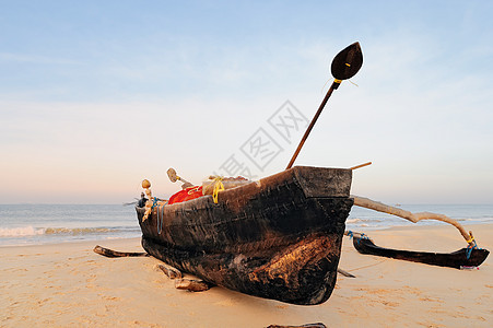木船沿海热带阳光港口海景海洋支撑海岸钓鱼情调图片