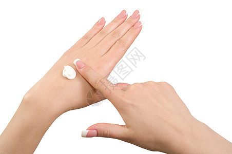 施用手霜手腕女性搪瓷手臂温泉拇指奶油美甲指甲皮肤图片