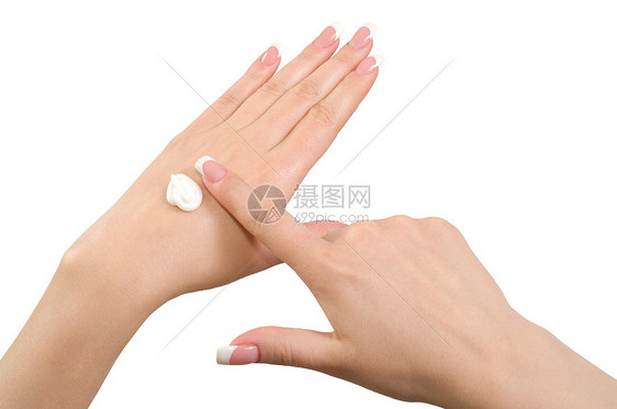 施用手霜手腕女性搪瓷手臂温泉拇指奶油美甲指甲皮肤图片