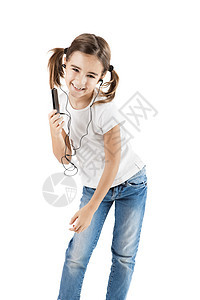 听音乐喜悦娱乐舞蹈乐趣工作室女性耳机快乐技术微笑图片
