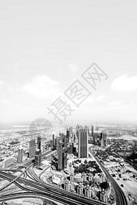 迪拜视图摩天大楼蓝色窗户天空街道地标财产景观市中心旅行图片