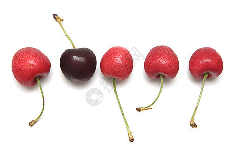樱桃饮食红色浆果甜点水果宏观食物营养团体白色图片