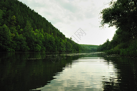 图景林和河流公园风景国家森林树木荒野地形天空岩石溪流图片