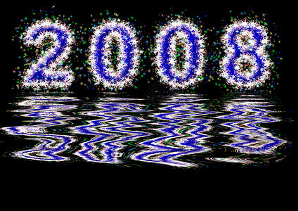 2008年从雪花和星号中提取的蓝雪花和星号图片